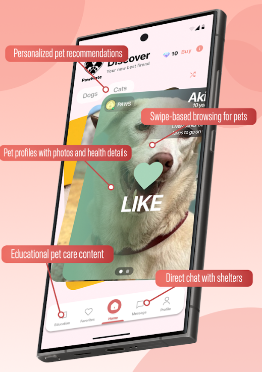 Pawmate app preview